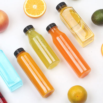 Press 350ml Square Plastic Bottles Cold Brew Tea Bottle